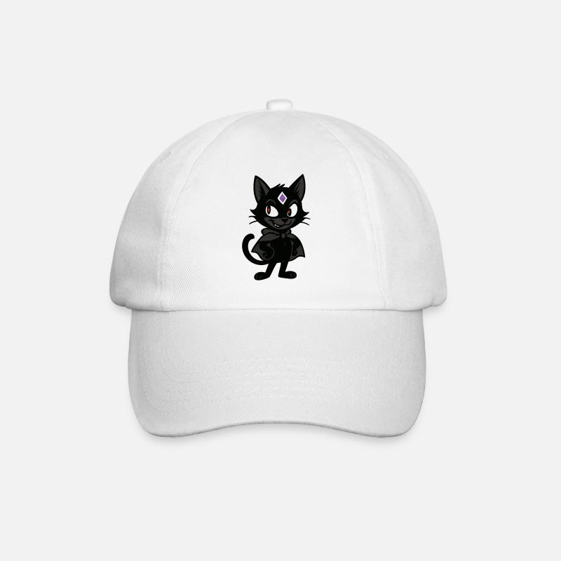 Bad Kitty Vibes - Baseballkappe - Weiß/Weiß