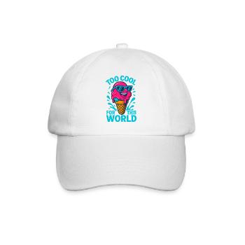 Glace stylée Too Cool For This World fun - Baseball Cap - white/white - Front