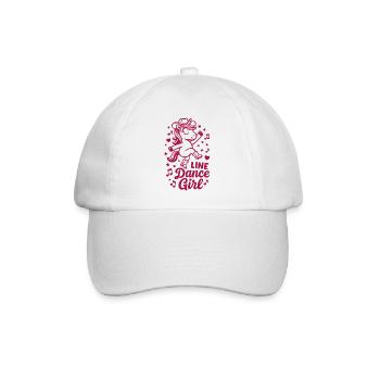 Linedance Girl - Tanz mit Herz - Musik Einhorn - Baseballkappe - Weiß/Weiß - Vorne