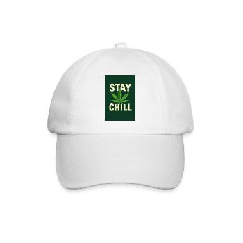 Stay Chill Cannabis Leaf - Baseball Cap - white/white - Front