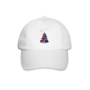 Sapin de Noël avec drapeau islandais - Casquette classique - blanc/blanc - Devant