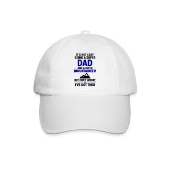 Heart + Mountaineering – Super Papa Mountaineer - Baseball Cap - white/white - Front
