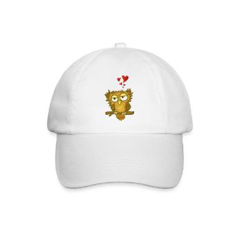 Hibou amoureux - Casquette classique - blanc/blanc - Devant