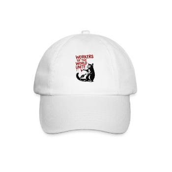Typographie du chat et du rouge - Casquette classique - blanc/blanc - Devant