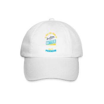 Angeln Angler Fische Fischer Sprüche Petri Heil - Baseballkappe - Weiß/Weiß - Vorne