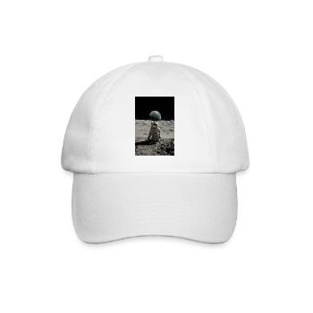 Lunar Explorer: Earthrise Above Moon - Baseball Cap - white/white - Front