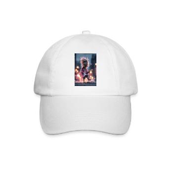 Neon Dread Guitarist with Pink Guitar - Baseball Cap - white/white - Front