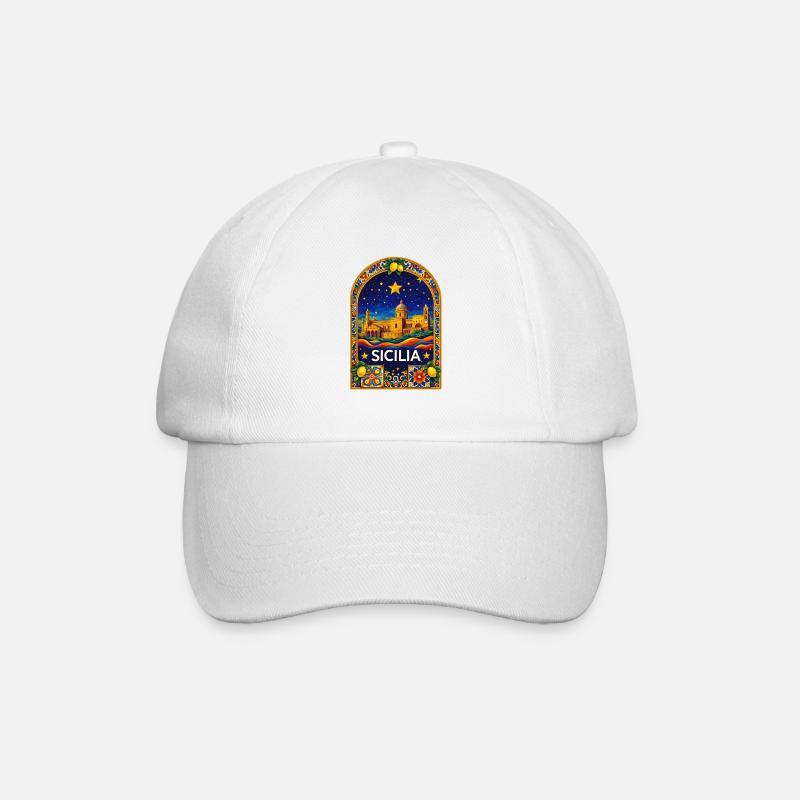 Sicilia palermo - Baseball Cap - white/white