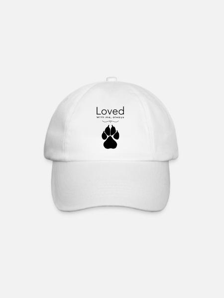 Dog – loved - Baseball Cap - white/white