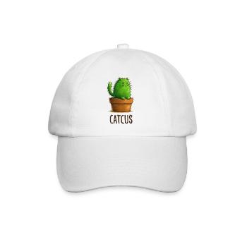 Catcus – Cactus Cat avec Attitude - Casquette classique - blanc/blanc - Devant