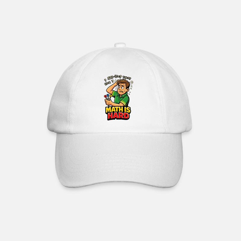 Les maths, c’est des fléchettes difficiles - Casquette classique - blanc/blanc