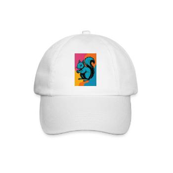 Art pop coloré d’écureuil - Casquette classique - blanc/blanc - Devant
