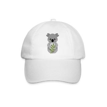 Koala à l’étreinte de feuille - Casquette classique - blanc/blanc - Devant
