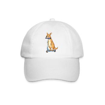 Cute kangaroo on scooter lonely in Australia - Baseball Cap - white/white - Front