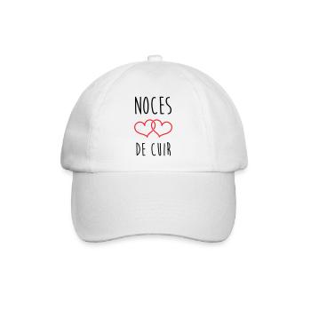 noces de cuir 2 ans d'amour - Casquette classique - blanc/blanc - Devant