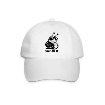 Snailin' It – Cool Snail - Baseball Cap - white/white - Front