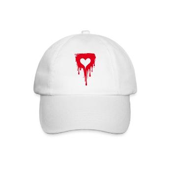 Cœur avec illustration de style graffiti rouge - Casquette classique - blanc/blanc - Devant