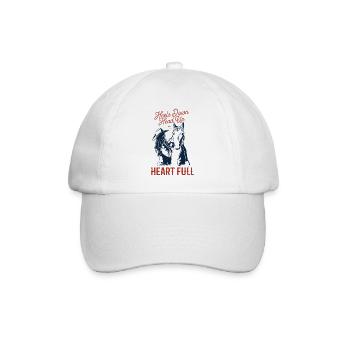 Equestrian sports - Heels down, head up, heart full. - Baseball Cap - white/white - Front