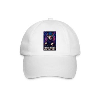 House Music Hits Different DJ Jack Russell Style - Baseball Cap - white/white - Front