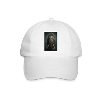 Éléphant d’ivoire nocturne - Casquette classique - blanc/blanc - Devant