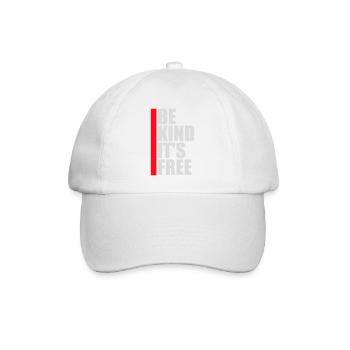 Sois gentil, c’est une déclaration de gentillesse gratuite qui dit - Casquette classique - blanc/blanc - Devant