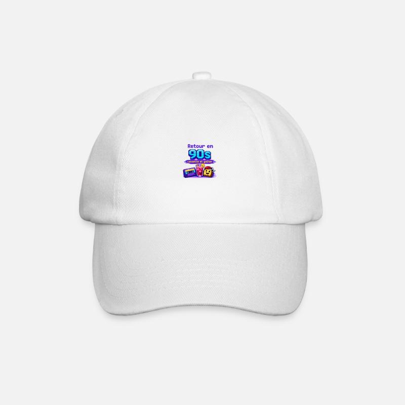 Retour en 90s: cassette et goûter - Casquette classique - blanc/blanc