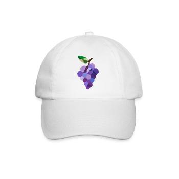 Geometric Grapes – Modern Grapes Motif - Baseball Cap - white/white - Front