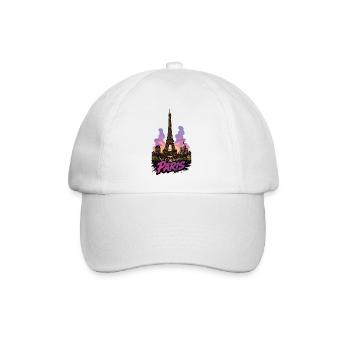 Paris Graffiti Skyline Neon - Baseball Cap - white/white - Front