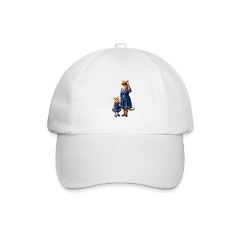 Minettes Story – Ginger Cat Mom & Kitten - Casquette classique - blanc/blanc - Devant