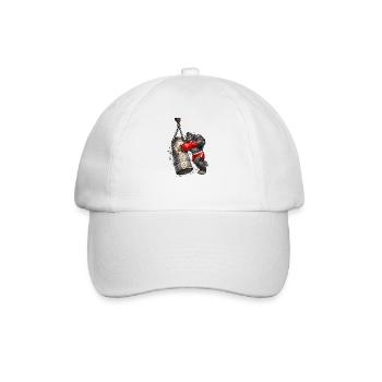 Gorille Boxeur Sac de Boxe baril zinc - Casquette classique - blanc/blanc - Devant