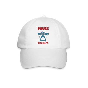 Pause the Game Not My Responsibilities - Baseballkappe - Weiß/Weiß - Vorne