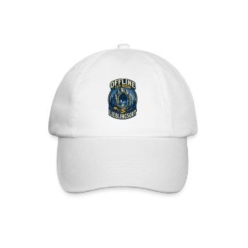 Offline ist mein Lieblingsort – Outdoor - Baseballkappe - Weiß/Weiß - Vorne