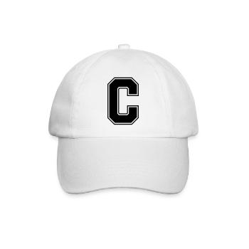 C_Buchstabe - Baseballkappe - Weiß/Weiß - Vorne