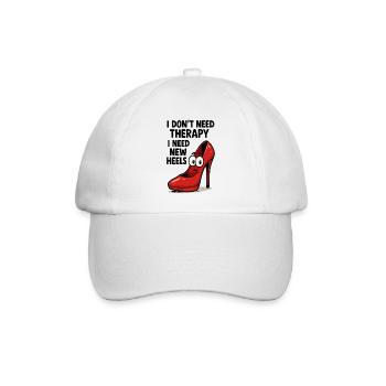 High Heels Therapy Cartoon: Comic Schuhe mit Spruc - Baseballkappe - Weiß/Weiß - Vorne