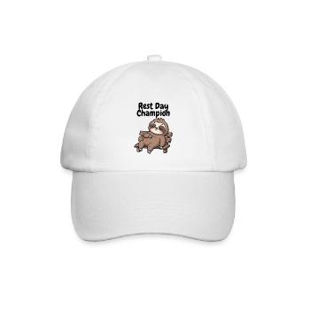 Rest Day Champion Sloth - Baseball Cap - white/white - Front
