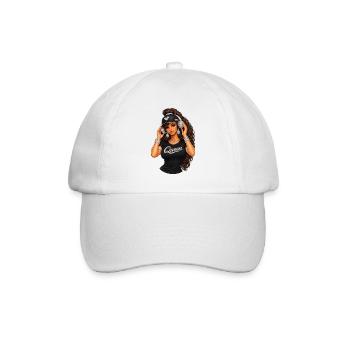 Reine Hip-Hop Glam Illustration - Casquette classique - blanc/blanc - Devant