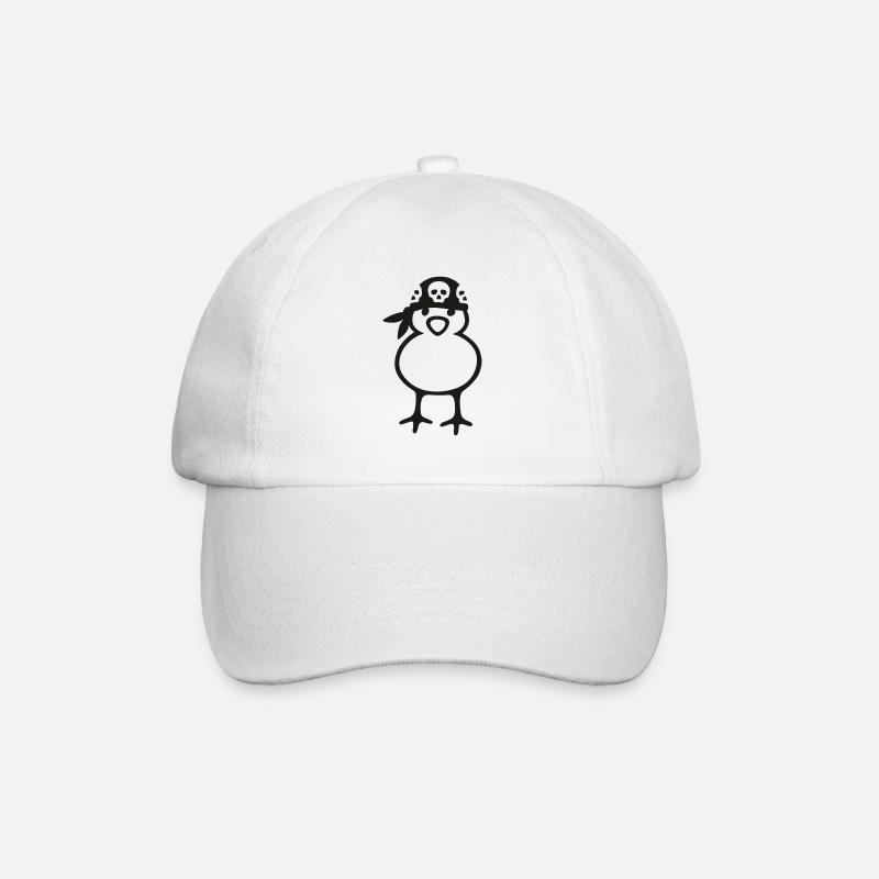 pirate chick - Baseball Cap - white/white
