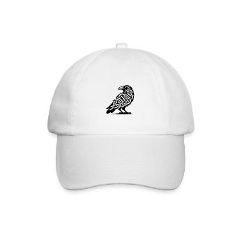 Style de noeud de tatouage de corbeau celtique nordique - Casquette classique - blanc/blanc - Devant