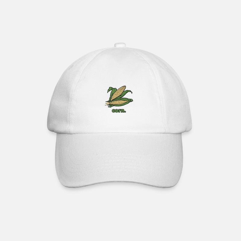 Mais | Gemüse - Baseballkappe - Weiß/Weiß