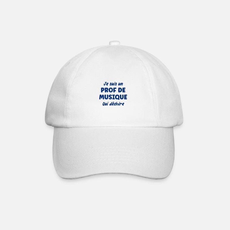 Je suis un prof de musique - Casquette classique - blanc/blanc