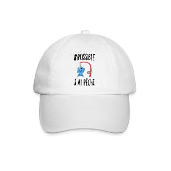 Impossible j'ai pêche - Casquette classique - blanc/blanc - Devant