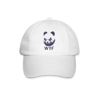 Angry Panda WTF - Baseballkappe - Weiß/Weiß - Vorne
