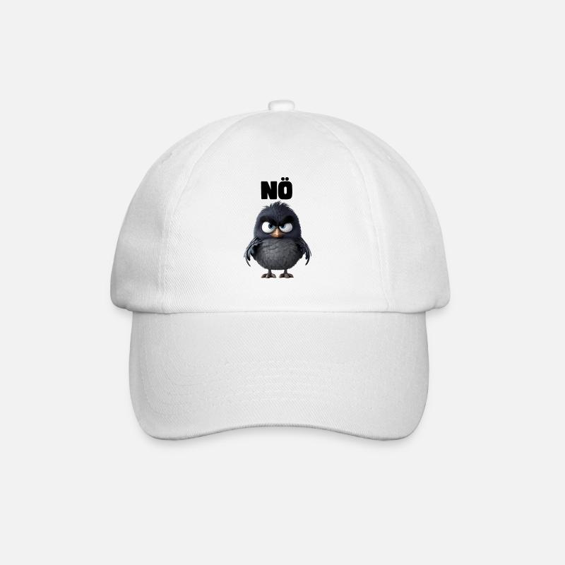 Rabe "NÖ" Design - Baseballkappe - Weiß/Weiß
