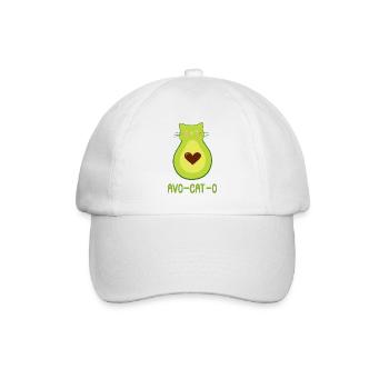 Eine lustige Avocato Katze Avocado Katzen - Baseballkappe - Weiß/Weiß - Vorne