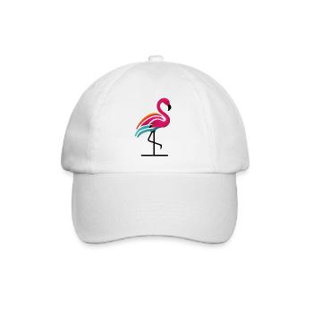 Flamingo - Baseballkappe - Weiß/Weiß - Vorne