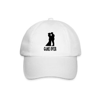 Game Over Wedding - Baseballkappe - Weiß/Weiß - Vorne