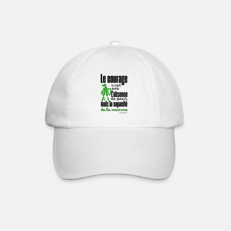 Citation Positive Le Courage - Casquette classique - blanc/blanc