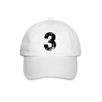 Maillot numéro 3 - Casquette classique - blanc/blanc - Devant
