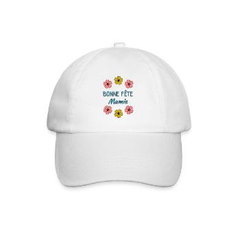 MAMIE. FÊTE DES MÈRES. BONNE FÊTE MAMIE. JE T'AIME - Casquette classique - blanc/blanc - Devant