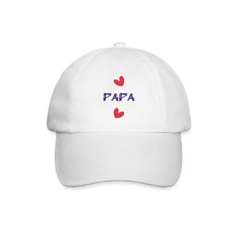PAPA. VATERTAG. ALLES GUTE ZUM GEBURTSTAG, PAPA. ALLES GUTE ZUM GEBURTSTAG! - Baseballkappe - Weiß/Weiß - Vorne